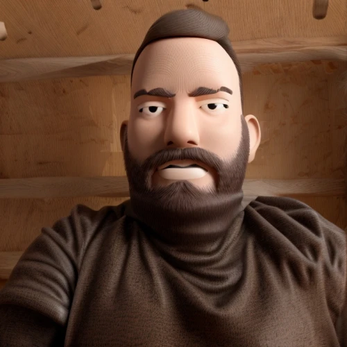 clay animation,carpenter,a carpenter,bust of karl,animated cartoon,clay doll,3d model,wooden figure,3d man,wooden mannequin,self-portrait,tradesman,wooden doll,bottel,cinema 4d,3d figure,woodworker,cgi,3d modeling,sculptor ed elliott