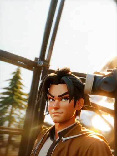 archer,tracer,shimada,kenjutsu,golden swing,iron blooded orphans,battōjutsu,beautiful frame,pine,ken,grainau,iaijutsu,plains,mesa,kai-lan,rein,swinging,father and son,dad and son,color is changable in ps,Game&Anime,Pixar 3D,Pixar 3D