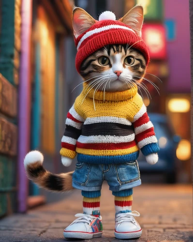 cute cartoon character,cartoon cat,street cat,cute cat,tom cat,little cat,doll cat,street fashion,cute cartoon image,tabby cat,alley cat,cat image,animals play dress-up,toyger,puss in boots,funny cat,fashionable clothes,cat european,fashionable girl,cute clothes,Photography,General,Fantasy