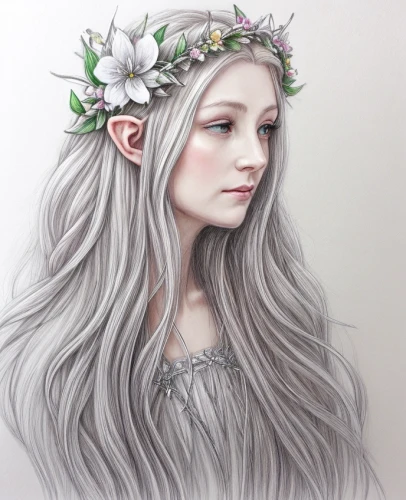 elven flower,elven,white rose snow queen,spring crown,flower crown,dryad,violet head elf,fantasy portrait,floral wreath,jessamine,fairy queen,watercolor wreath,faery,blooming wreath,faerie,tilia,spring unicorn,celtic queen,white blossom,flower crown of christ