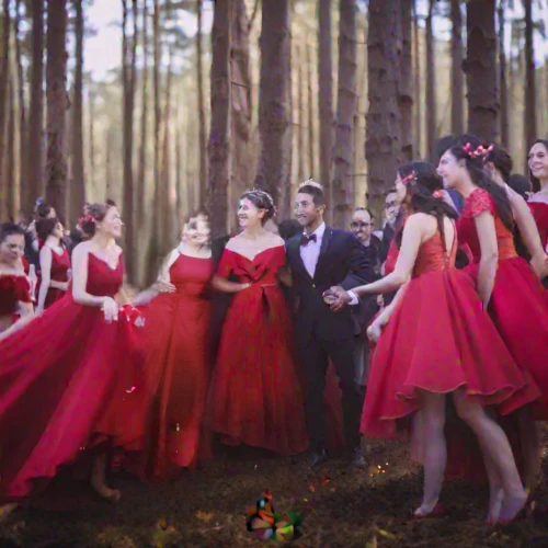 man in red dress,in red dress,red gown,bridesmaid,the girl next to the tree,fairytale,girl in red dress,wedding photo,red coat,wedding dress train,ballerina in the woods,forest of dreams,flightless bird,carol singers,the forest fell,carolers,walking down the aisle,santons,cassiopeia a,cassiopeia