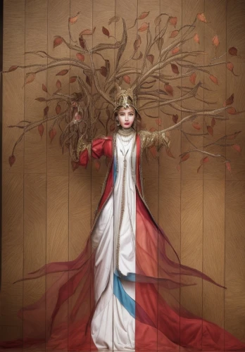 dryad,paper art,tilia,kahila garland-lily,little girl in wind,the enchantress,willow flower,the angel with the veronica veil,the snow queen,fairy queen,peking opera,fairy peacock,suit of the snow maiden,marionette,flower fairy,girl with tree,star magnolia,mystical portrait of a girl,rosa 'the fairy,queen of hearts,Common,Common,Fashion