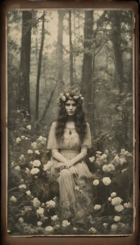 ambrotype,dryad,vintage woman,mystical portrait of a girl,faery,vintage female portrait,vintage girl,faerie,victorian lady,the enchantress,hipparchia,vintage fairies,vintage background,girl in the garden,rusalka,girl with tree,vintage women,gothic portrait,dead bride,vintage angel,Photography,Documentary Photography,Documentary Photography 03