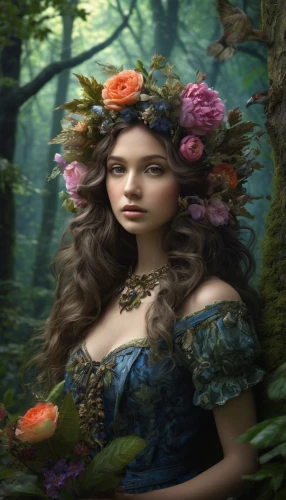 faery,faerie,dryad,elven flower,fantasy picture,girl in flowers,fantasy art,fairy queen,beautiful girl with flowers,fantasy portrait,mystical portrait of a girl,rosa 'the fairy,the enchantress,girl in a wreath,fae,wild roses,spring equinox,mother nature,fairy tale character,flower fairy,Photography,Documentary Photography,Documentary Photography 16