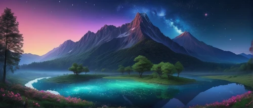 fantasy landscape,purple landscape,landscape background,fantasy picture,mountain landscape,mountainous landscape,beautiful landscape,mountain world,mountain scene,futuristic landscape,nature landscape,cartoon video game background,unicorn background,mountain range,fairy world,mountains,background colorful,salt meadow landscape,mountainlake,mountain lake,Photography,Documentary Photography,Documentary Photography 16