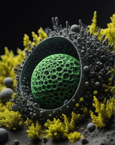 mandelbulb,cell structure,green bubbles,insect ball,pollen warehousing,t-helper cell,cinema 4d,cytoplasm,cell division,microbe,bacterium,pollen,the golf ball,cell,trypophobia,golf ball,spores,grass golf ball,chloroplasts,cell membrane,Unique,3D,Toy