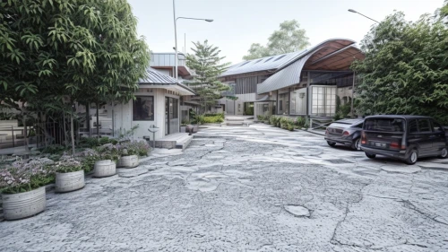 driveway,hanok,paved square,private house,residential house,namsan hanok village,landscape design sydney,paving stones,residential area,residential,garage,street view,landscape designers sydney,private estate,the driveway was paved,luxury property,residence,family home,bendemeer estates,underground garage,Architecture,General,Modern,Mid-Century Modern