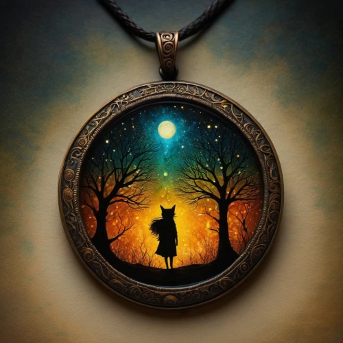 locket,amulet,howling wolf,howl,hanging moon,pendant,moon phase,dream catcher,pocket watch,constellation wolf,shamanism,dreams catcher,altiplano,keyring,key ring,constellation lyre,shamanic,dreamcatcher,zodiac sign libra,fantasy picture,Illustration,Abstract Fantasy,Abstract Fantasy 19