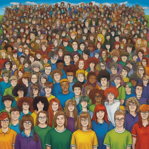 vector people,cartoon people,peoples,crowd of people,group of people,unity in diversity,retro cartoon people,people,crowded,social distance,humans,self unity,human chain,audience,persons,crowd,populations,inclusion,diversity,global oneness,Conceptual Art,Daily,Daily 28