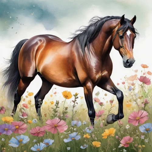 painted horse,arabian horse,equine,colorful horse,quarterhorse,flower background,racehorse,dream horse,belgian horse,flower painting,horse,portrait animal horse,a horse,brown horse,spring unicorn,horse breeding,red flowering horse chestnut,hay horse,flower animal,meadow in pastel,Illustration,Paper based,Paper Based 02