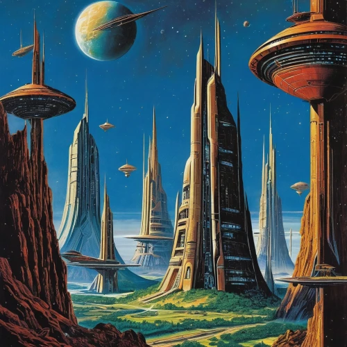 futuristic landscape,alien planet,alien world,utopian,futuristic architecture,sci - fi,sci-fi,sci fi,federation,scifi,fantasy city,space ships,science fiction,science-fiction,futuristic,metropolis,sci fiction illustration,city cities,space port,colony,Conceptual Art,Sci-Fi,Sci-Fi 20