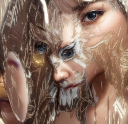 fantasy portrait,digital painting,digital art,world digital painting,gold mask,golden mask,digital artwork,hand digital painting,digital drawing,masque,wooden mask,retouch,the enchantress,lokportrait,fractalius,tears bronze,mask,elven,mystical portrait of a girl,light mask,Common,Common,Natural