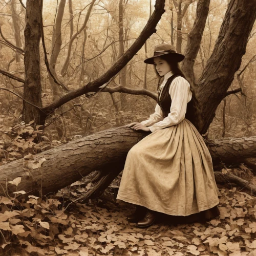 girl with tree,victorian lady,woman playing,the girl next to the tree,ballerina in the woods,mystical portrait of a girl,farmer in the woods,women's novels,still transience of life,vintage woman,the victorian era,southern belle,fallen trees on the,the hat of the woman,girl in a historic way,woman of straw,woman sitting,photo manipulation,girl in a long,vintage female portrait,Illustration,Realistic Fantasy,Realistic Fantasy 04