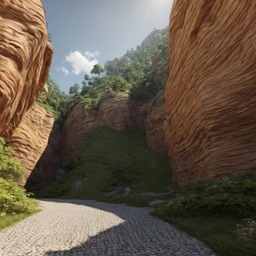 mountain road,canyon,ravine,sandstone wall,mountain highway,sandstone rocks,street canyon,red canyon tunnel,sandstone,steep mountain pass,alpine route,radiator springs racers,rocky hills,alpine drive,mountain pass,mountain stone edge,winding road,virtual landscape,mountain slope,render,Common,Common,Natural
