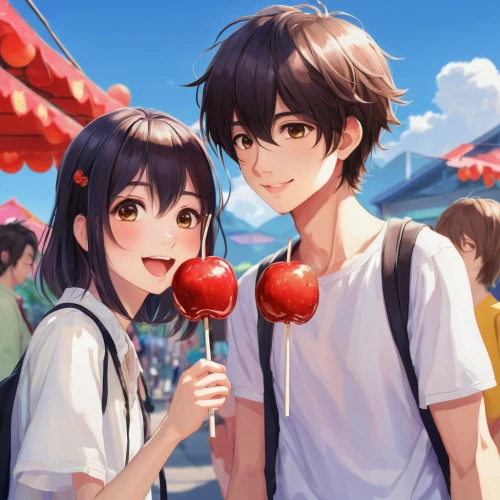 holding flowers,heart cherries,red balloons,mitarashi dango,takoyaki,valentines day background,honmei choco,heart balloons,cherry petals,cherries,heart candies,the cherry blossoms,strawberries,takato cherry blossoms,flower delivery,love lock,flower background,cherry blossom festival,valentine balloons,japanese floral background,Illustration,Paper based,Paper Based 06