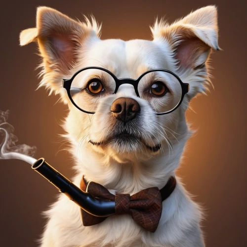 dog whistle,working terrier,reading glasses,pipe smoking,professor,dog illustration,dog-photography,working dog,veterinarian,legerhond,old english terrier,top dog,dog photography,financial advisor,dog look,smoking pipe,biewer terrier,smoking cigar,the french bulldog,cigar,Conceptual Art,Daily,Daily 06