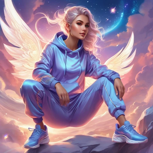 tracksuit,guardian angel,angel,lux,twitch icon,zodiac sign libra,cancer icon,angelic,angel girl,show off aurora,elsa,aquarius,owl background,virgo,archangel,angels,aurora,pixie,fantasy portrait,zodiac sign gemini,Illustration,Realistic Fantasy,Realistic Fantasy 01