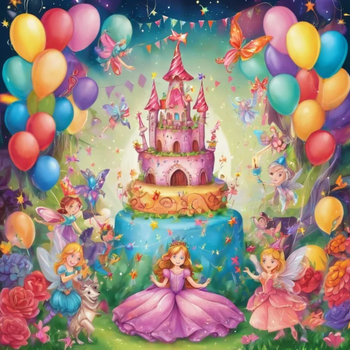 fairy world,happy birthday balloons,birthday banner background,children's fairy tale,children's birthday,fairy village,fairy galaxy,colorful balloons,fairy tale castle,second birthday,children's background,shanghai disney,pink balloons,the little girl's room,fairy forest,star balloons,first birthday,princess sofia,fairy tale character,birthday background,Illustration,Realistic Fantasy,Realistic Fantasy 02