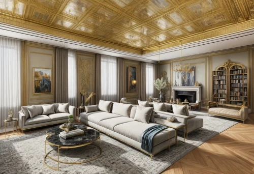 luxury home interior,ornate room,living room,sitting room,livingroom,family room,3d rendering,gold stucco frame,great room,interior design,luxury property,gold wall,modern living room,apartment lounge,luxurious,luxury real estate,contemporary decor,neoclassical,interior decoration,modern decor,Interior Design,Living room,Tradition,American Hollywood