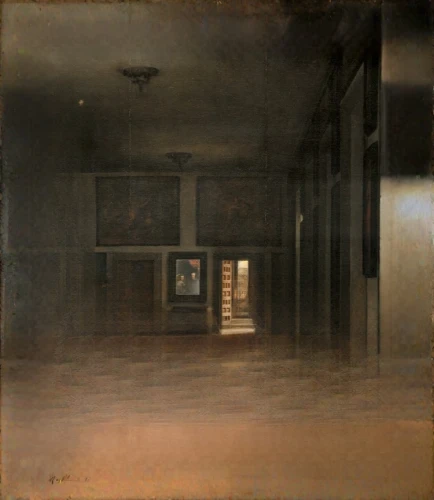 the threshold of the house,opaque panes,a dark room,hallway,empty hall,empty interior,night scene,oberlo,pantry,penumbra,an apartment,apartment,creepy doorway,corridor,rooms,wade rooms,apparition,louvre,hotel hall,basement