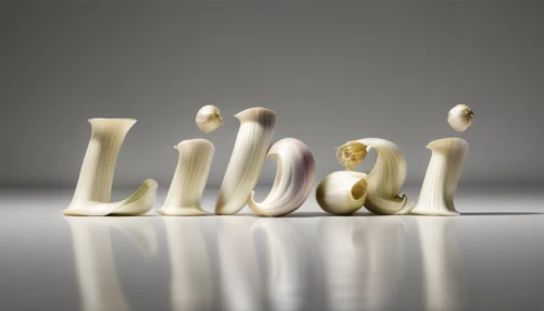 alphabet pasta,scrabble letters,miniature figures,chocolate letter,lingzhi mushroom,marzipan figures,letter chain,wooden letters,lipolaser,fishbones,broken pasta,marshmallow art,typography,alphabet letter,clay figures,ceramic,elephant tusks,allies sculpture,place card holder,clay animation,Realistic,Foods,Garlic
