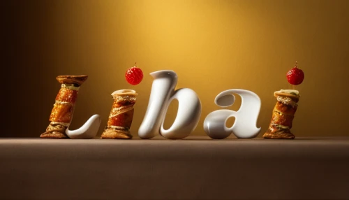 scrabble letters,alphabet letter,alphabet letters,chocolate letter,wooden letters,decorative letters,letter a,alphabet pasta,aquafaba,marzipan figures,menorah,shabbat candles,candlestick for three candles,alphabet word images,alphabets,day of the dead alphabet,cinema 4d,typography,letter chain,golden candlestick,Realistic,Foods,Baklava