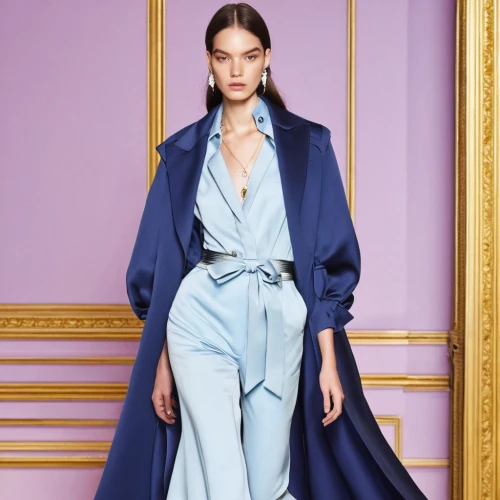 mazarine blue,menswear for women,majorelle blue,overcoat,imperial coat,coat color,jasmine blue,long coat,blue violet,chalkhill blue,hauhechel blue,coat,woman in menswear,denim fabric,cobalt blue,robe,trend color,one-piece garment,trench coat,royal blue,Photography,Fashion Photography,Fashion Photography 08