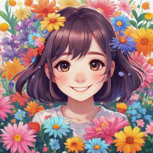 floral background,flower background,colorful floral,sea of flowers,girl in flowers,japanese floral background,beautiful girl with flowers,sakura florals,blanket of flowers,bright flowers,blooming wreath,spring background,flower painting,portrait background,falling flowers,field of flowers,colorful daisy,floral,summer flower,petals,Art,Classical Oil Painting,Classical Oil Painting 23