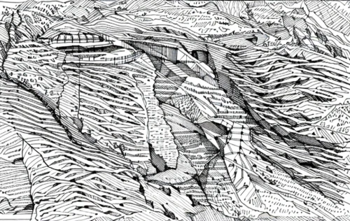 fluvial landforms of streams,alluvial fan,geological,topography,fossil dunes,landscape plan,open pit mining,meanders,eagle drawing,aeolian landform,braided river,skeleton sections,eagle illustration,stone drawing,coronary vascular,geological phenomenon,sheet drawing,pen drawing,glacial landform,crosshatch,Design Sketch,Design Sketch,None