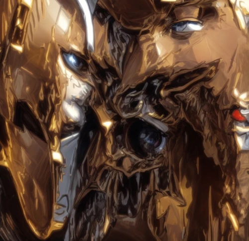 cynosbatos,gold paint stroke,tears bronze,gold mask,bronze horseman,metallic,gold deer,shiny metal,destroy,golden mask,head plate,shiny,molten metal,foil and gold,metal figure,gold lacquer,amano,iron,scrap sculpture,drg,Common,Common,Natural