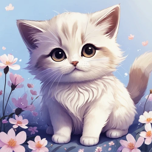 blossom kitten,birman,flower cat,cute cat,white cat,cat kawaii,cute cartoon character,little cat,turkish angora,cute cartoon image,flower background,breed cat,tea party cat,kitten,cartoon cat,siberian cat,turkish van,blue eyes cat,kitty,cute animals,Photography,Documentary Photography,Documentary Photography 23