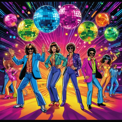 disco,mirror ball,70s,70's icon,retro eighties,groovy,disco ball,go-go dancing,80s,prism ball,eighties,1980's,thriller,discobole,1980s,samba deluxe,galaxy express,cd cover,boogie woogie,1982,Illustration,Realistic Fantasy,Realistic Fantasy 38