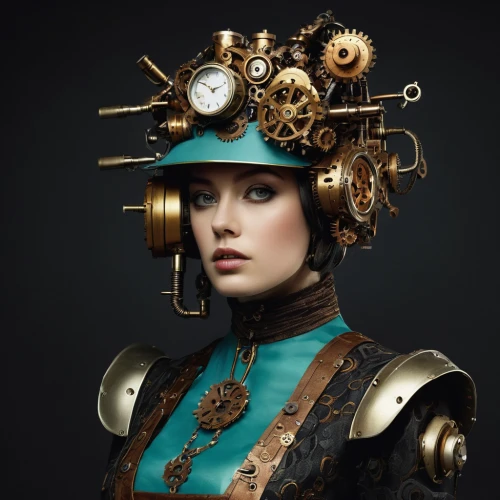 steampunk,steampunk gears,clockmaker,clockwork,watchmaker,wearables,equestrian helmet,streampunk,mechanical,switchboard operator,headpiece,transistor,head woman,telephone operator,bicycle helmet,kokoshnik,cybernetics,the hat of the woman,biomechanical,metalsmith,Photography,Documentary Photography,Documentary Photography 06