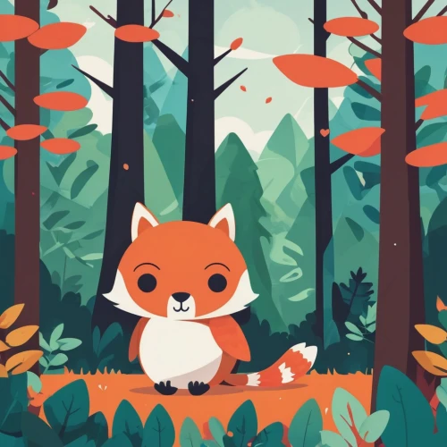 little fox,cute fox,forest animal,adorable fox,foxes,a fox,child fox,red fox,fox,forest animals,forest background,woodland animals,redfox,fox with cub,in the forest,autumn forest,fox stacked animals,forest,fox in the rain,forest walk,Illustration,Vector,Vector 01