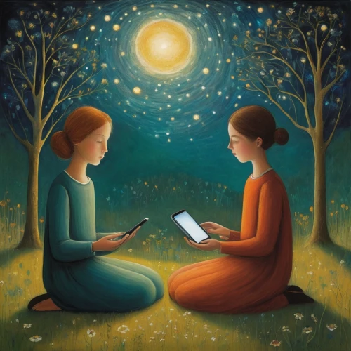 e-book readers,holding ipad,the tablet,mobile devices,mobile tablet,woman holding a smartphone,mobile device,tablets,two girls,tablet,kindle,connected,connected world,digital tablet,conversation,mirror in the meadow,romantic scene,the annunciation,game illustration,tablets consumer,Illustration,Abstract Fantasy,Abstract Fantasy 15