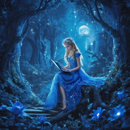 fantasy picture,fairytales,children's fairy tale,fairy tales,fairy tale,a fairy tale,fairy tale character,blue enchantress,faerie,fantasy art,fairytale,faery,bluebell,cinderella,fairy forest,fairytale characters,enchanted forest,alice in wonderland,alice,enchanted,Illustration,Realistic Fantasy,Realistic Fantasy 02
