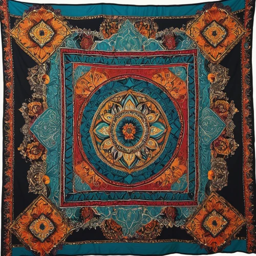 tapestry,prayer rug,flying carpet,ottoman,rug,turquoise wool,hippie fabric,mandala,shawl,indian paisley pattern,quilt,mandala pattern,tibetan,russian folk style,carpet,traditional pattern,moroccan pattern,vajrasattva,sari,mexican blanket,Illustration,Paper based,Paper Based 26