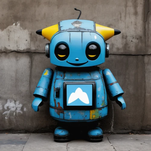minibot,blue wooden bee,droid,android,robotic,chatbot,wind-up toy,chat bot,robot,bot icon,robot icon,stitch,bot,blue elephant,social bot,anthropomorphized,arduino,smurf figure,plug-in figures,humanoid,Conceptual Art,Graffiti Art,Graffiti Art 12