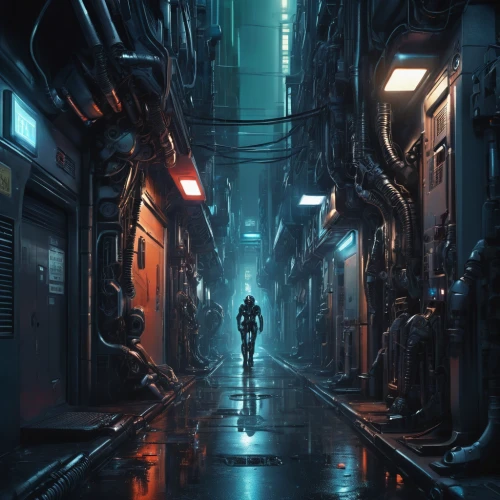 cyberpunk,sci fiction illustration,shinjuku,tokyo city,world digital painting,tokyo,sci - fi,sci-fi,alleyway,scifi,alley,transistor,dystopian,sci fi,cg artwork,metropolis,wanderer,hong kong,pedestrian,photomanipulation,Conceptual Art,Sci-Fi,Sci-Fi 03