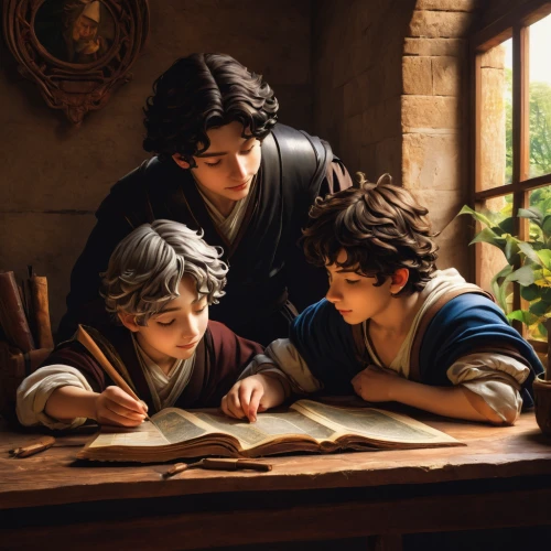 children studying,children drawing,holy family,children learning,tutoring,home schooling,tutor,homeschooling,church painting,bouguereau,biblical narrative characters,ugolino and his sons,the local administration of mastery,the first sunday of advent,italian painter,candlemas,nativity of jesus,the second sunday of advent,kids illustration,nativity,Art,Classical Oil Painting,Classical Oil Painting 05