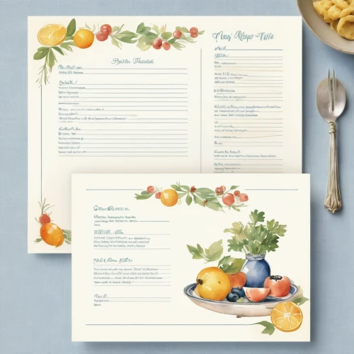 christmas menu,table cards,healthy menu,place setting,placemat,breakfast menu,menu,recipe book,floral border paper,course menu,wedding invitation,recipes,birthday invitation template,tablescape,place cards,table setting,wedding ceremony supply,citrus food,food table,caterer,Illustration,Paper based,Paper Based 23