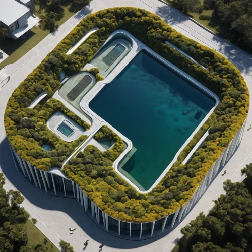 sewage treatment plant,artificial island,swim ring,infinity swimming pool,eco hotel,aqua studio,artificial islands,landscape designers sydney,landscape design sydney,roof top pool,floating island,solar cell base,dug-out pool,garden design sydney,eco-construction,futuristic architecture,swimming pool,pool house,3d rendering,water plant,Photography,Artistic Photography,Artistic Photography 01
