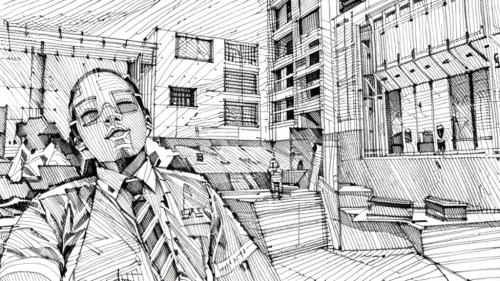 comic style,wireframe graphics,wireframe,comic halftone,office line art,city ​​portrait,color halftone effect,warehouseman,digiart,photo effect,stock exchange,mono-line line art,store fronts,camera drawing,kowloon city,digital compositing,camera illustration,ginza,filtered image,digital photo,Design Sketch,Design Sketch,None
