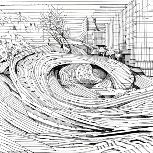 camera drawing,wireframe graphics,panoramical,wireframe,klaus rinke's time field,pen drawing,sheet drawing,topography,camera illustration,excavation,virtual landscape,whirlpool pattern,line drawing,pencil art,distorted,scribble lines,spherical image,seismograph,computer tomography,stone drawing,Design Sketch,Design Sketch,None
