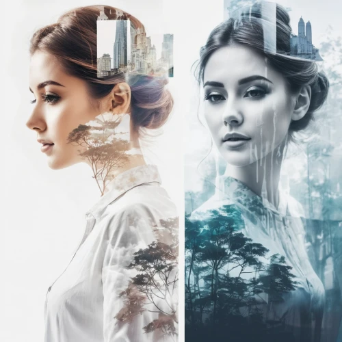 double exposure,multiple exposure,photo manipulation,image manipulation,photomanipulation,four seasons,parallel worlds,digital compositing,against the current,duality,mystical portrait of a girl,photoshop manipulation,photomontage,mirrors,4 seasons,retouching,portrait photography,digital art,retouch,virtual identity,Photography,Artistic Photography,Artistic Photography 07