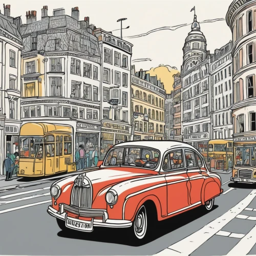 austin a40 farina,austin a30,austin a35,bristol 401,morris minor 1000,austin a40 devon,daimler 250,morris minor,bristol 410,austin 1800,citroën elysée,citroen 2cv,paris clip art,mercedes 170s,wolseley 4/44,mercedes-benz 170v-170-170d,austin 16,volvo amazon,fiat 600,mercedes-benz 200,Art,Artistic Painting,Artistic Painting 50