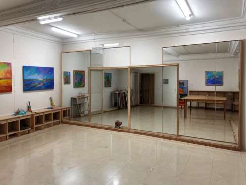 gallery,art gallery,art exhibition,children's interior,recreation room,athens art school,montessori,therapy room,consulting room,vernissage,photography studio,children's room,hallway space,shashed glass,therapy center,mirror frame,paintings,one-room,art academy,home interior