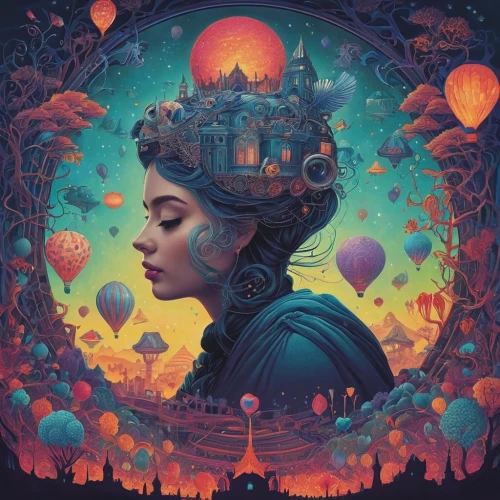 fantasy portrait,fantasia,fantasy art,mystical portrait of a girl,psychedelic art,aura,astral traveler,masquerade,gemini,kahila garland-lily,world digital painting,fairy peacock,mantra om,fractals art,kaleidoscope,echo,boho art,cinderella,andromeda,cirque,Illustration,Realistic Fantasy,Realistic Fantasy 05