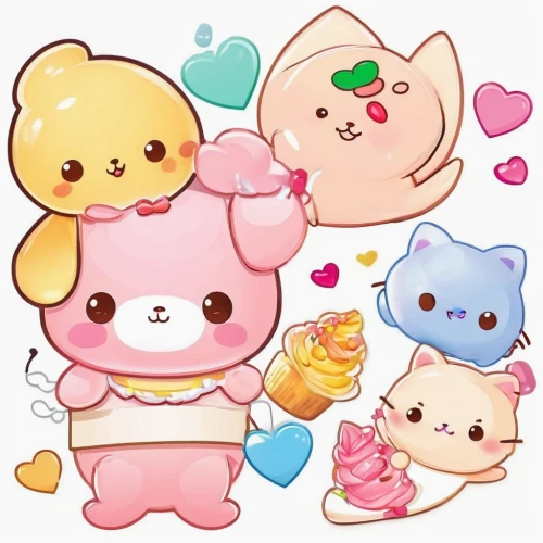 round kawaii animals,kawaii animals,kawaii animal patches,kawaii animal patch,puffy hearts,kawaii patches,valentine bears,kawaii ice cream,heart candies,kawaii pig,animal stickers,cute cartoon image,candies,cat kawaii,doll cat,cute animals,heart clipart,kawaii foods,stickers,hearts color pink,Illustration,Japanese style,Japanese Style 01