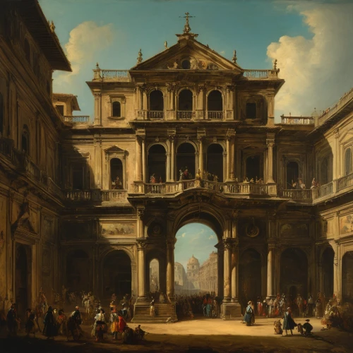 louvre,louvre museum,neoclassical,venetian,kunsthistorisches museum,the carnival of venice,basilica di san pietro in vaticano,classical antiquity,basilica di san pietro,piazza san pietro,barberini,citta alta in bergamo,triumphal arch,arco,vittoriano,old opera,eternal city,rome,baroque,ancient rome,Art,Classical Oil Painting,Classical Oil Painting 35